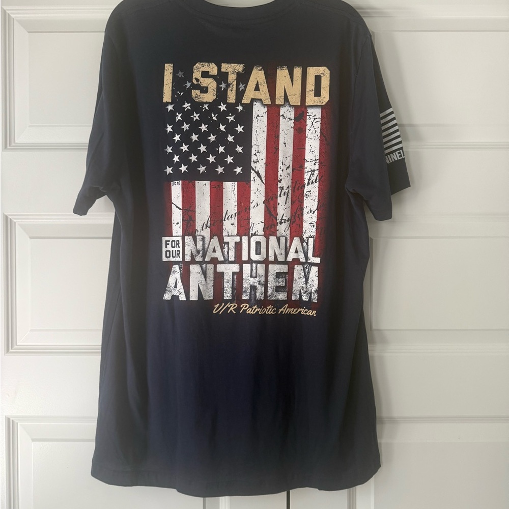 NWT STAND PROUD IN THIS "I STAND FOR OUR NATIONAL ANTHEM" T SHIRT